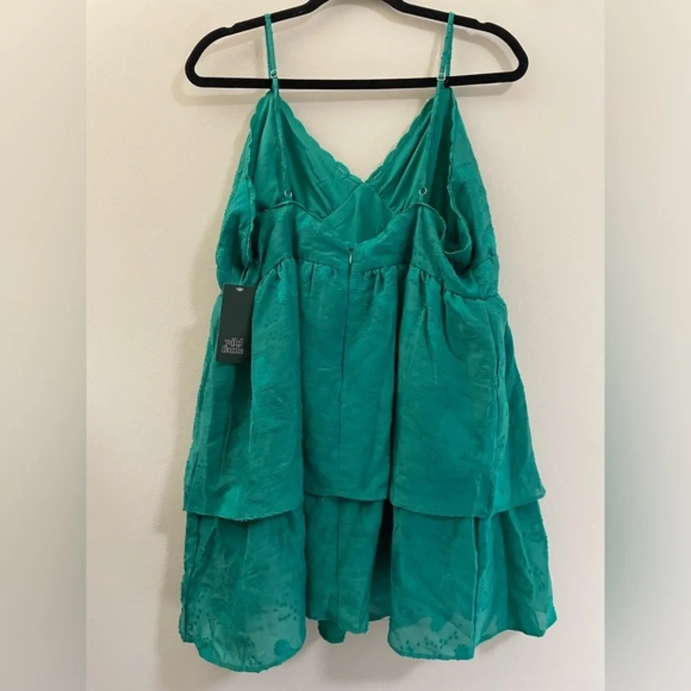 NWT Wild Fable Emerald Floral‎ Mini Dress - XXL